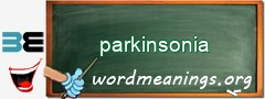 WordMeaning blackboard for parkinsonia